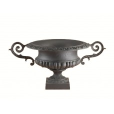 C12A Elegantly Detailed Cast Iron Urn With Handles